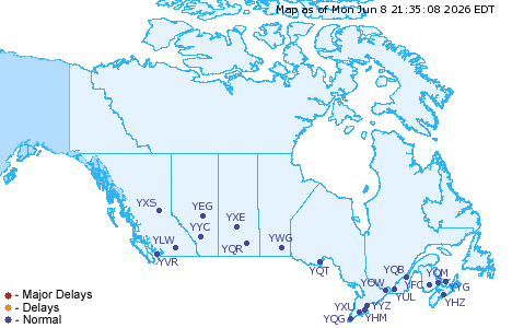 Map of Canada Airports